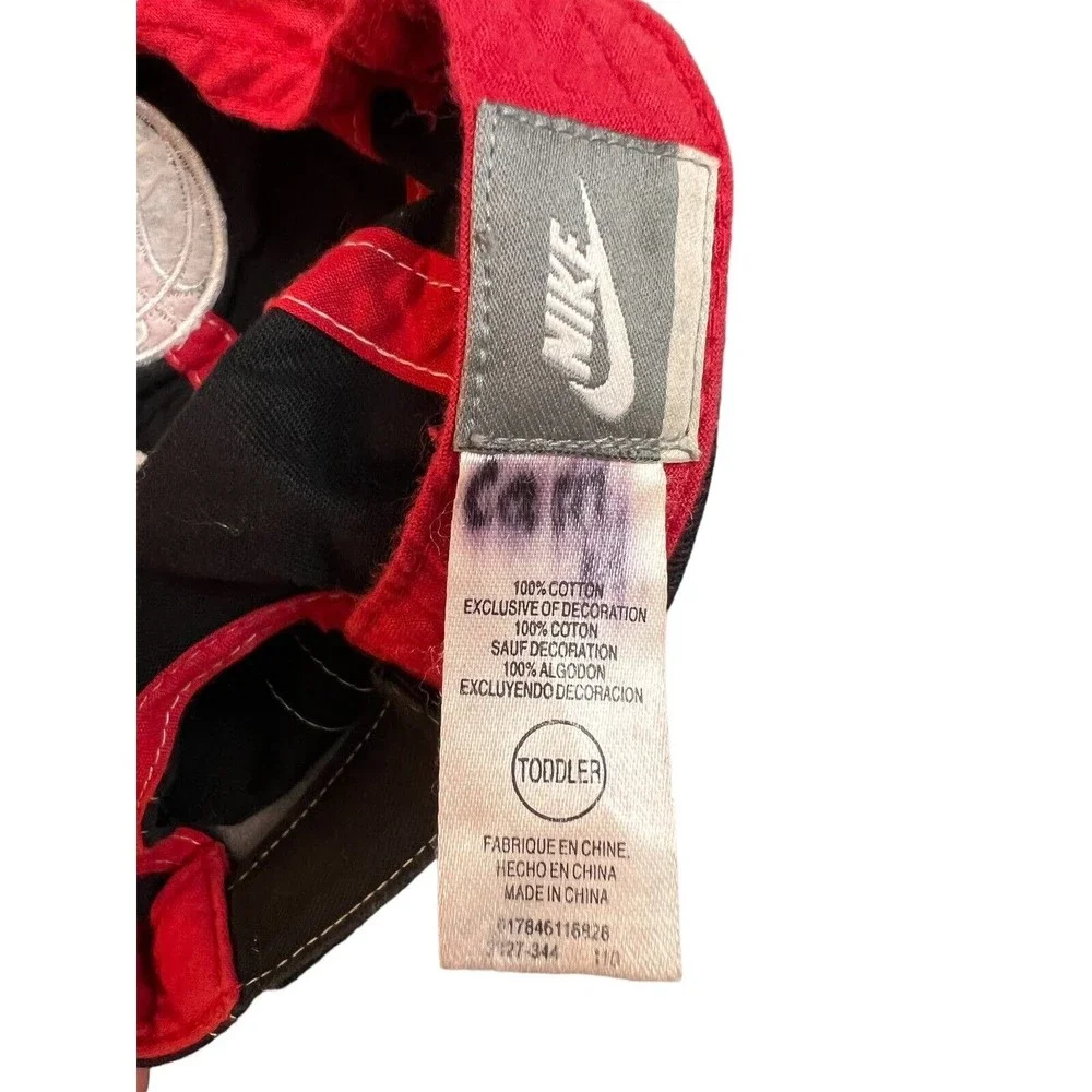 Nike Boys' Cotton Baseball Cap - Black & Red  Sizes 0-24 Months, Boys